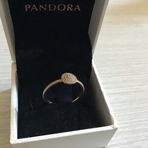 Pandora Rose Gold Elegant Sparkle ring Size 8.5